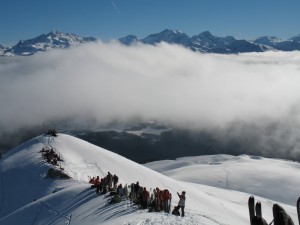 sur la crête