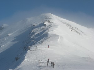 sur la crête