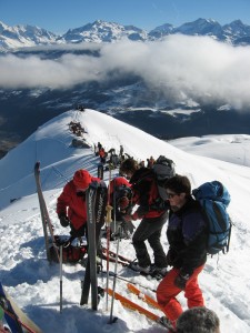 sur la crête