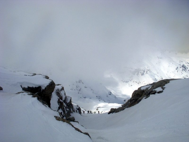 Arrivée sur le Glacier Ferrand via de petite combe